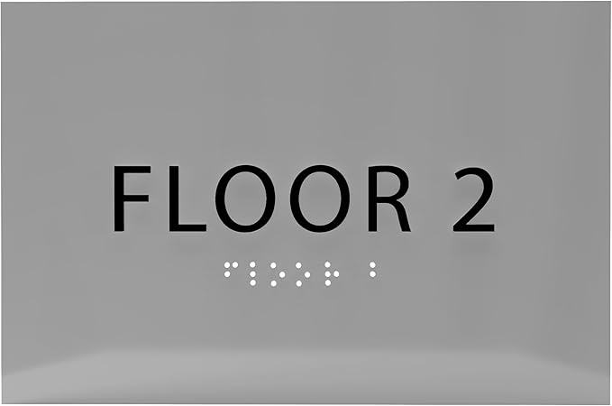 6" X4" Floor 2 Sign by ADACentralSigns