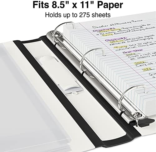 Staples Better Binder, 1 Inch D-Ring, White, 275 Sheets, 3-Pack - Image 4
