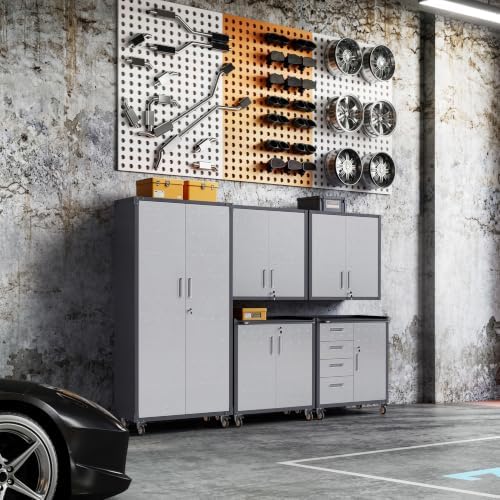 5-Piece Garage Storage Cabinets System Heavy Duty Workshop Set - Image 3