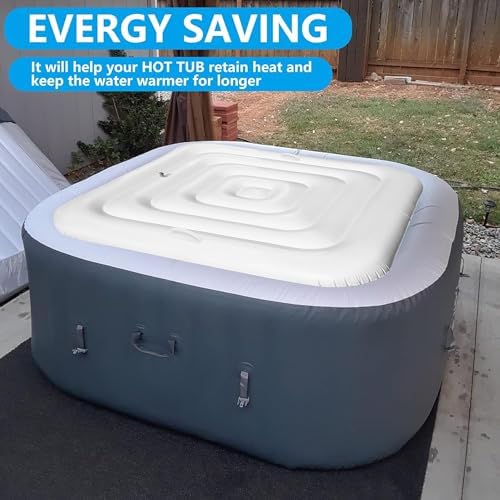 4.2 Ft Inflatable Hot Tub Cover, Energy Saving Bathtub Lid for Square Tub - Image 6