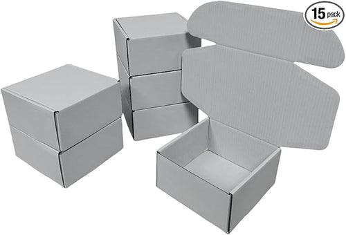 15 Pcs 6 x 6 x 3 inches Corrugated Cardboard Gift Boxes Recyclable Shipping by Unknown