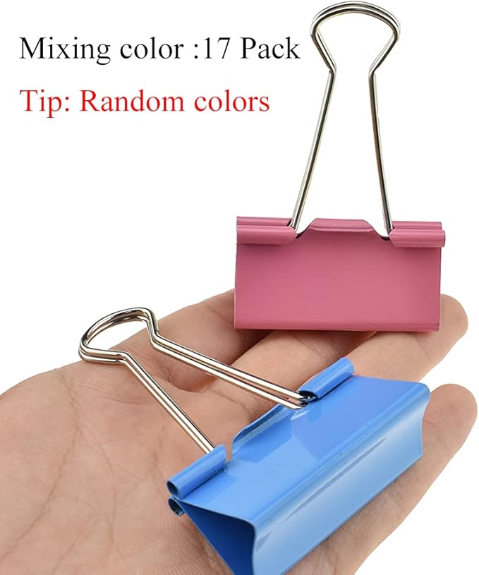 HAHIYO Binder Clips Paper Clamps Spring Steel Sturdy Large 1.97 inches Width - Image 6