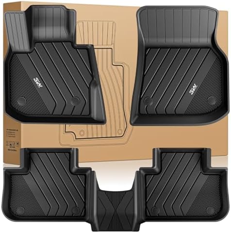 3W Floor Mats for BMW X3 2018-2024 & X4 2019-2025, TPE All Weather by 3W