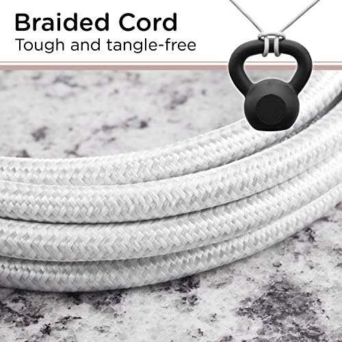 Cordinate 3 Outlet Power Strip, Braided Extension Cord, 16 Gauge, 15 Ft (Pack of 5) - Image 5