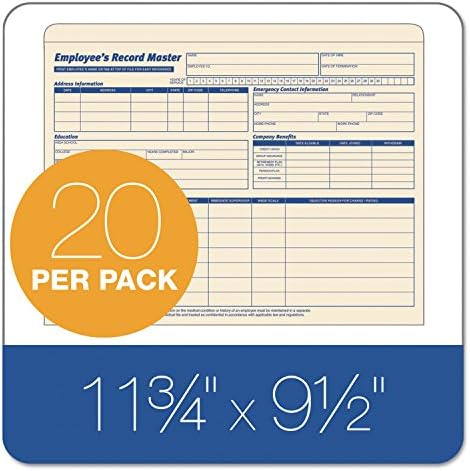 TOPS 3280 Employee Record Master File Jacket, 9 1/2 x 11 3/4, 10 Point Manila (Pack of 20) - Image 2