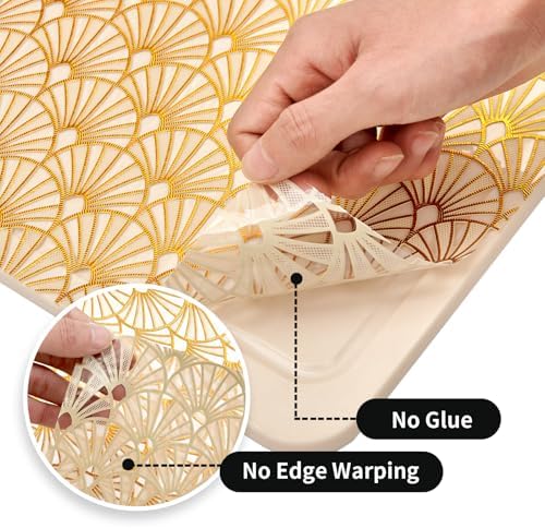 3D Drawer and Shelf Liner for Kitchen Cabinet: 17 in X 30 Ft Shelf Paper - Image 4