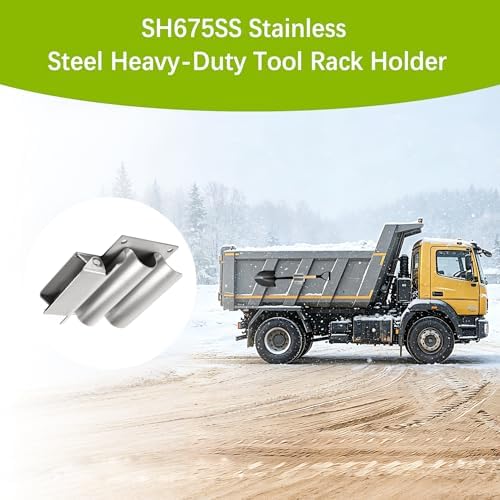 SH675SS Hand Tool Rack Holder for Dump Truck, Trailers, Garage, Shed Walls - Image 2