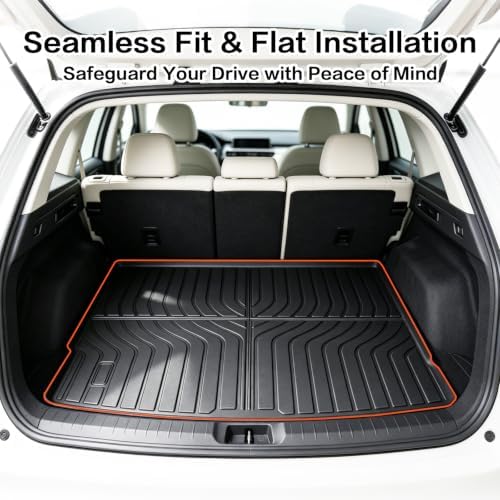 Joruoo-All Weather Cargo Liner for 2024-2026 Chevy Equinox EV (Not Fit Gasoline), Custom Fit Automotive Car Trunk Mat Accessories, Black - Image 2