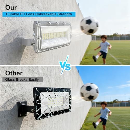 50W LED Flood Light Outdoor 7000LM, 6500K Exterior Security Light - Image 3