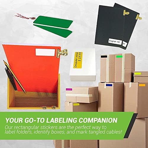 Royal Green Rectangle Labels, 3x1 Inches, Sticker Roll - 250 Pack - Image 4