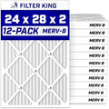 Filter King 24x28x2 Air Filter MERV 8, AC Furnace Filters (12-Pack) by FilterKing