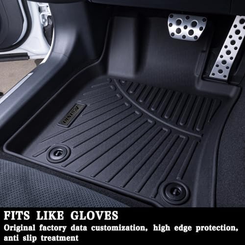 Floor Mats & Cargo Liners & Backrest Mat for 2024 2025 2026 Mazda CX90(Only 8 Seats-2 Row Bench Seat), Not Fit for Phev Premium Sport Trim with 2nd Row Bench Version, TPE All Weather Car Mats - Image 3