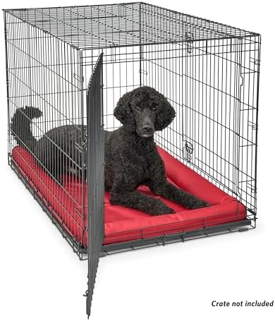 MidWest Homes for Pets Water Repellant Easy Wipe Clean Ultra-Rugged MAXX Dog Beds, Super Durable Dog Bed Designed to Fit 48-inch Dog Crates, Features Slip Resistant Bottom, Part 40548-RD, Red - Image 4
