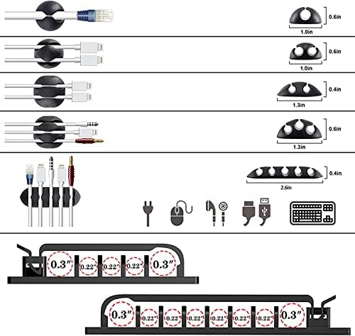 White Cable Management Organizer Kit 4 Cable Sleeve Split 311Pcs - Image 7