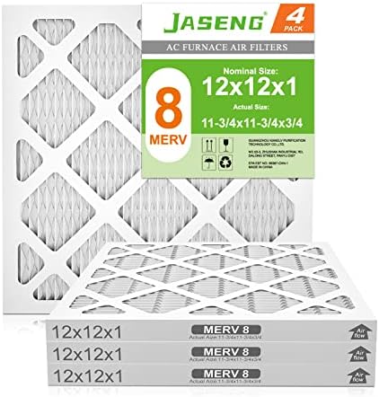 12x12x1 MERV 8 Air Filter, 4-Pack for Furnace HVAC by NewFilter