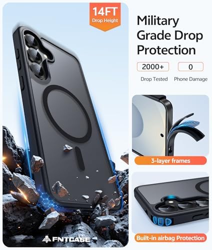 FNTCASE for Samsung Galaxy S25/S24 Plus Case, Fit Magsafe, Screen Protector - Image 5
