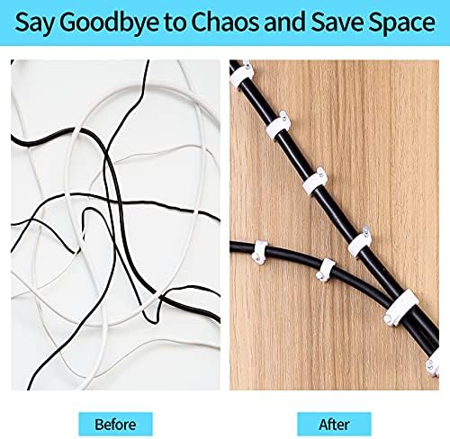 Abnii Cable Nails Clips, 400 Pcs, 4mm 6mm 8mm 10mm, Wire Wall Clips, White - Image 3