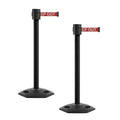 Montour Line MSR760 Set of 2 Retractable Belt Barrier Stanchion, Rubber Base by Montour+Line