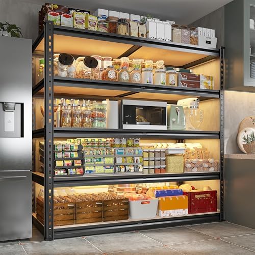 REIBII 40" W Storage Shelves,2500LBS Heavy Duty Garage Shelving for Basment - Image 5