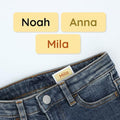 TeddyLabels - Clothing Labels for Nursing Home (60) – Self-Adhesive Name Tags for Clothes and Personal Items. Personalized Labels for Daycare, Nursing Homes, and Laundry Use - Yellow by Teddylabels