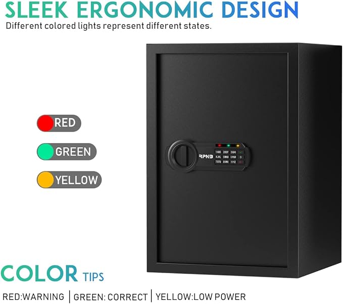 RPNB Deluxe Safe and Lock Box, Digital Keypad Safe Box, Steel Alloy Small Safes - Image 6