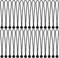 AOPRIE 30 Pcs Bungee Cords with Balls 11 inch Black Ball Bungees Heavy Duty Tarp Bungee Cords Trap Weather Resistant Tie Down Strap for Camping, Tents, Cargo, Holding Wire and Hoses by AOPRIE