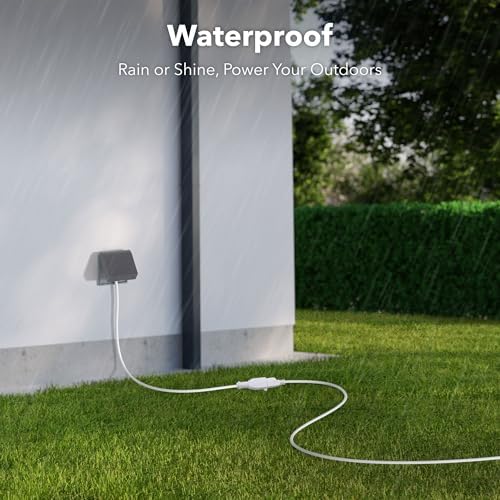 BN-LINK 12ft Outdoor Extension Cord, 3-Prong, 16 Gauge General Purpose Power Cord, Grounded Plug, White, for Landscaping & Holiday Decorations, Home & Office, 13A ETL - Image 6