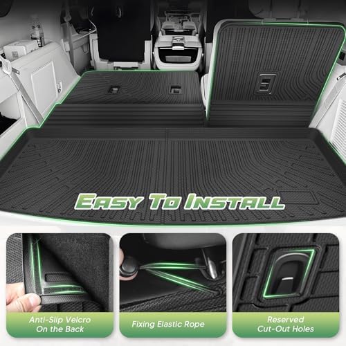Cartist Floor Mats for Ford Expedition/Lincoln Navigator 7 Seats 2018-2024(Not for Max or L), All Weather Cargo Liner for Expedition Accessories, Heavy Duty Car Mats, Car Accessories - Image 5