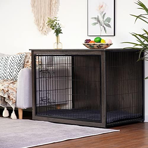 DWANTON 43.3" XXL Dog Crate Furniture with Cushion, Large Dog Kennel Indoor - Image 2