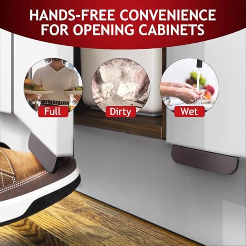 RVPEKUPE 1-Pack Under Cabinet Foot Pull for Trash Drawer, Matte Black 4" - Image 5