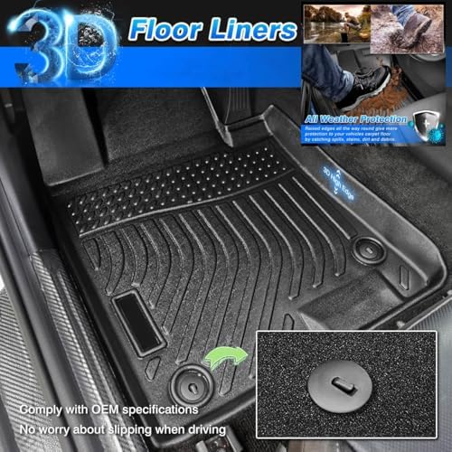 Venue Floor Mats - Car Mats for Hyundai Venue 2020-2026, All Weather Floor Mat for Venue Accessories, Heavy Duty Rubber Mats, Car Accessories - Image 3