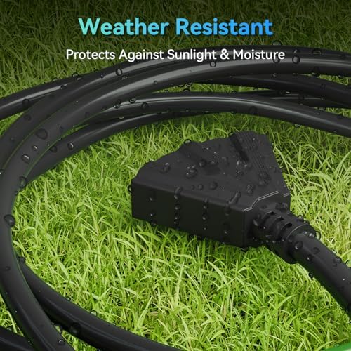 K KASONIC 100 FT 3 Outlet Outdoor Extension Cord, 16/3 Grounded Cord, Black - Image 7