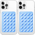 Anteel 2 Pack Silicone Suction Phone Case Mount, Non Slip Sticky Grip for Cellphone, Silicon Adhesive Suction Cup Mount, Strong Grip Holder for Selfies and Videos (Sky Blue) by Galundge