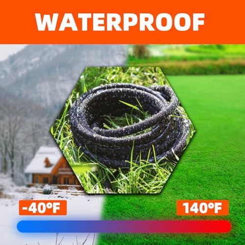 100 FT Outdoor Extension Cord | Black Extension Cord Waterproof, 16 Gauge 13Amps 125V, SJTW, ETL Listed, Indoor/Outdoor Use - Image 6