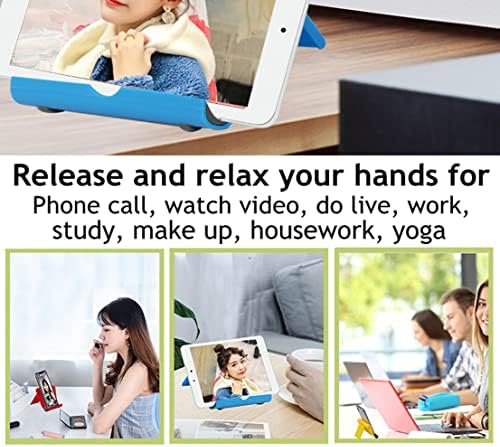 Adjustable Foldable Cell Phone Stand for Desk, Compatible with Most Smartphones and Tablets, Fits Devices up to 10 Pounds - Image 4