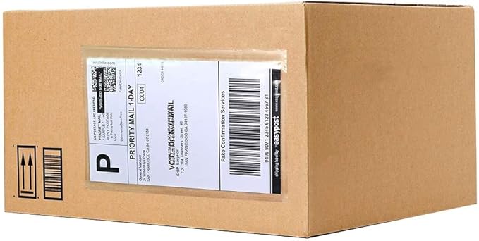 SJPACK 6" x 9" Packing List Envelopes, 1000 Packs Clear Self Adhesive Shipping by SJPACK
