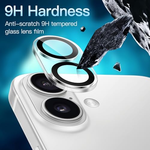 JETech Camera Lens Protector for iPhone 16/16 Plus, 3-Pack - Image 4
