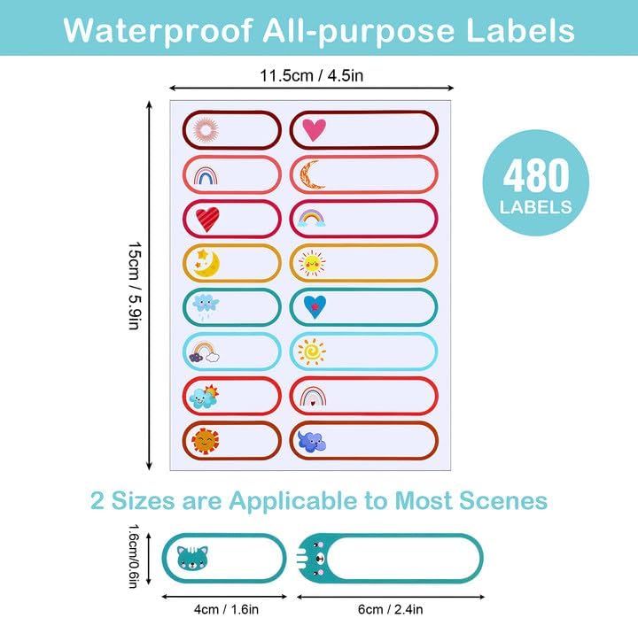 480 Baby Bottle Labels, Waterproof Self-Laminating Name Labels - Image 2
