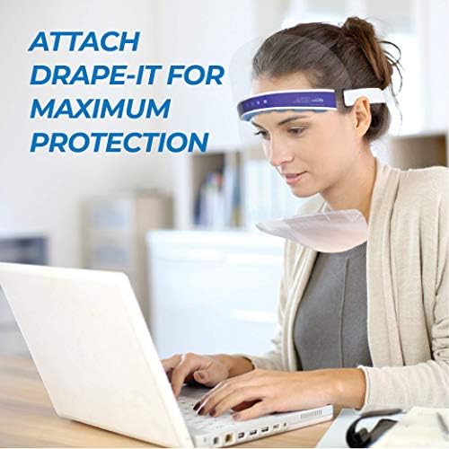Pac-Dent - S005-A iShield Disposable Face Shield with Drape-It Cover, Anti-Fog Coating, Lightweight and Comfortable for All Day Use, Full Face Protection, 5-Pack - Image 3