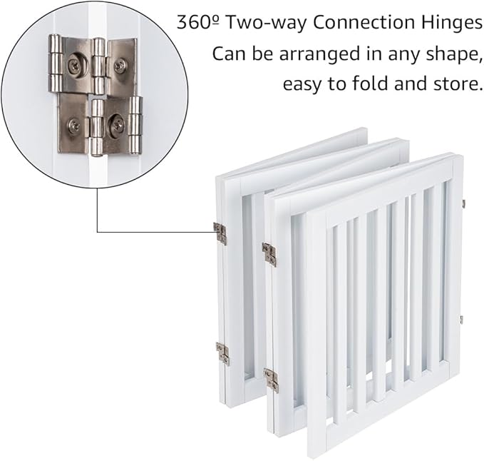unipaws 24”H Free Standing Pet Gate - Image 5