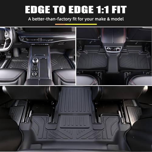Floor Mats & Cargo Liners for Ford Explorer 7 Seats 2020-2026, All Weather TPE Cargo Mat with Backrest Mat (7 Seats Floor Mats+2-in-1 Cargo Mat) Car Mat Accessories - Image 4