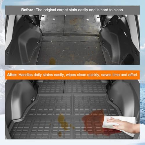 powoq Cargo Mat & Backrest Mats Compatible with 2019-2025 Toyota RAV4 - Image 3