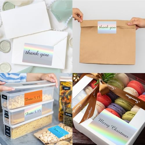 2" x 3" Holographic Thermal Label Stickers,Printable Rainbow Glitter Thermal Printer Sticker Labels for Gift Wrapping, Self-Adhesive Name Price Tag DIY Custom Logo Design (280 pcs) - Image 5