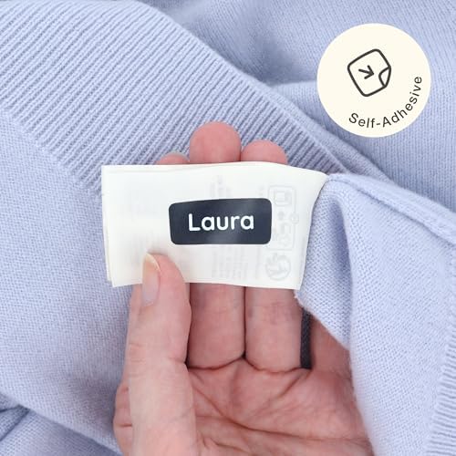 TeddyLabels - Clothing Labels for Nursing Home (180) – Self-Adhesive Name Tags for Clothes and Personal Items. Personalized Labels for Daycare, Nursing Homes, and Laundry Use - Dark Navy Blue - Image 2