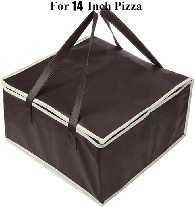 Insulated Food Delivery Bag 14 Inch Pizza Carrier Waterproof Thermal Tote - Image 7