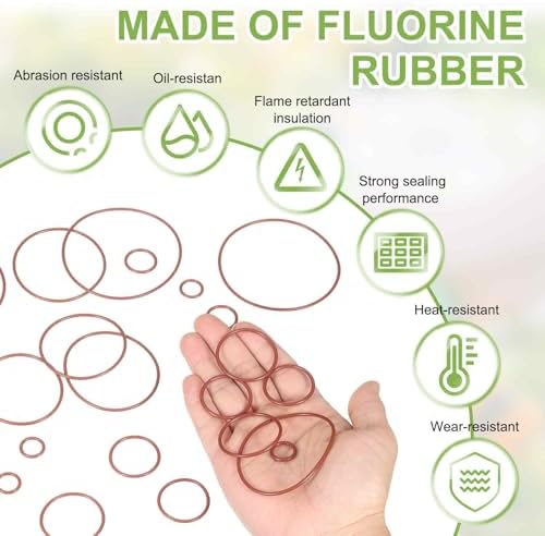 2pcs Fluorine Rubber O-Rings 180x176x2mm Metric FKM Sealing Gasket - Image 3