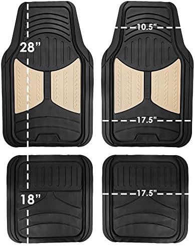 FH Group Automotive Floor Mats Purple Climaproof for All Weather Protection Universal Fit Heavy Duty Rubber fits Most Cars, SUVs, and Trucks, Full Set Trim to Fit Purple - Image 6