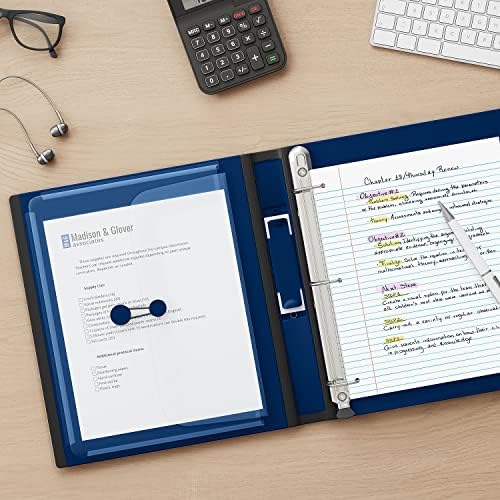 Staples Better Binder, 1 Inch 3-Ring, Navy Blue, Locking Rings, 3-Pk - Image 6