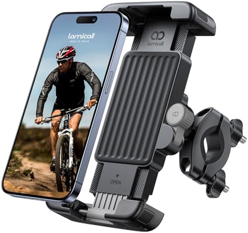 Lamicall Bike Motorcycle Phone Mount Holder - [1s Quick Lock] by Lamicall