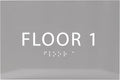 6" X4" Floor 1 Sign by ADACentralSigns